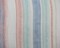 White-Peach-Blue Cotton Famous Maker Vertical Stripe Print Batiste Fabric By the Yard